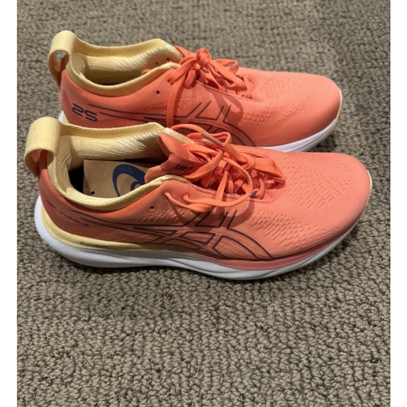 WOMENS ASICS GEL-Nimbus 25 Papaya Dusty Purple - Size 9.5 - Picture 2 of 7